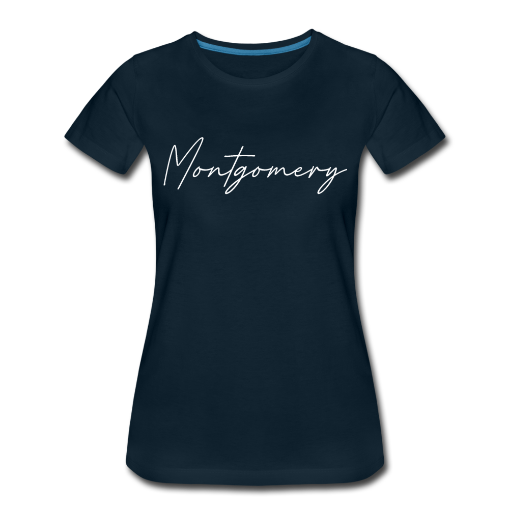 Montgomery County Cursive Women's T-Shirt - deep navy