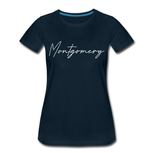 Montgomery County Cursive Women's T-Shirt - deep navy