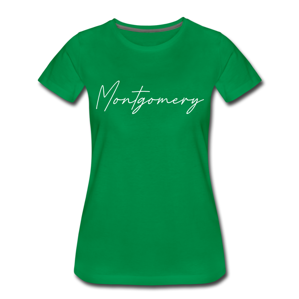 Montgomery County Cursive Women's T-Shirt - kelly green