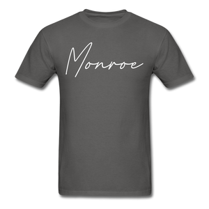 Monroe County Cursive T-Shirt - charcoal