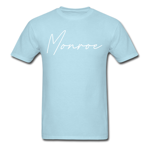 Monroe County Cursive T-Shirt - powder blue