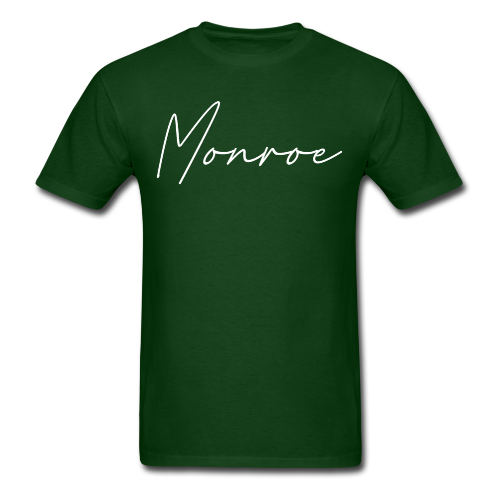 Monroe County Cursive T-Shirt - forest green
