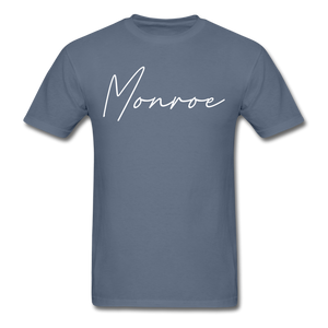 Monroe County Cursive T-Shirt - denim
