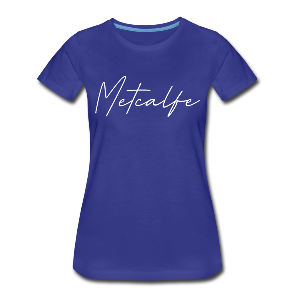 Metcalfe County Cursive Women's T-Shirt - royal blue