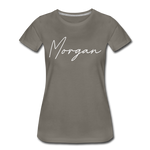 Morgan County Cursive Women's T-Shirt - asphalt gray