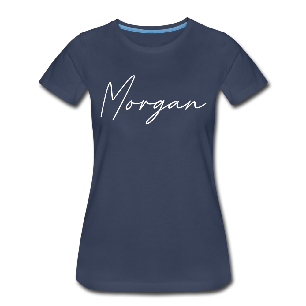 Morgan County Cursive Women's T-Shirt - navy