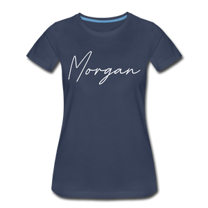 Morgan County Cursive Women's T-Shirt - navy