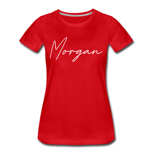 Morgan County Cursive Women's T-Shirt - red