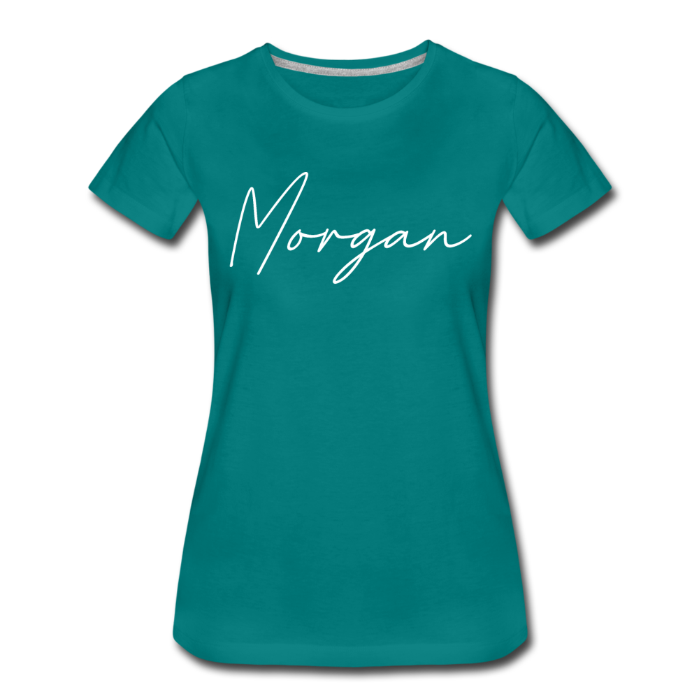 Morgan County Cursive Women's T-Shirt - teal