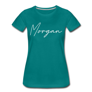 Morgan County Cursive Women's T-Shirt - teal