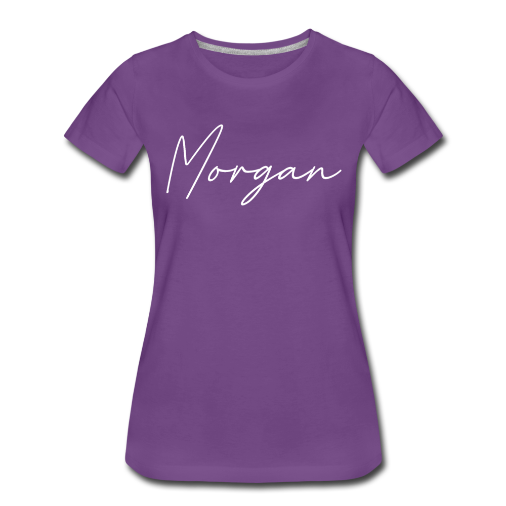 Morgan County Cursive Women's T-Shirt - purple