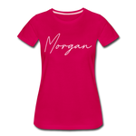 Morgan County Cursive Women's T-Shirt - dark pink