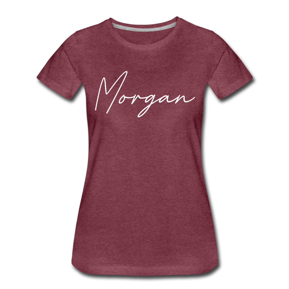 Morgan County Cursive Women's T-Shirt - heather burgundy