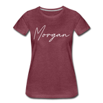 Morgan County Cursive Women's T-Shirt - heather burgundy