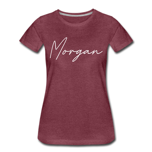 Morgan County Cursive Women's T-Shirt - heather burgundy