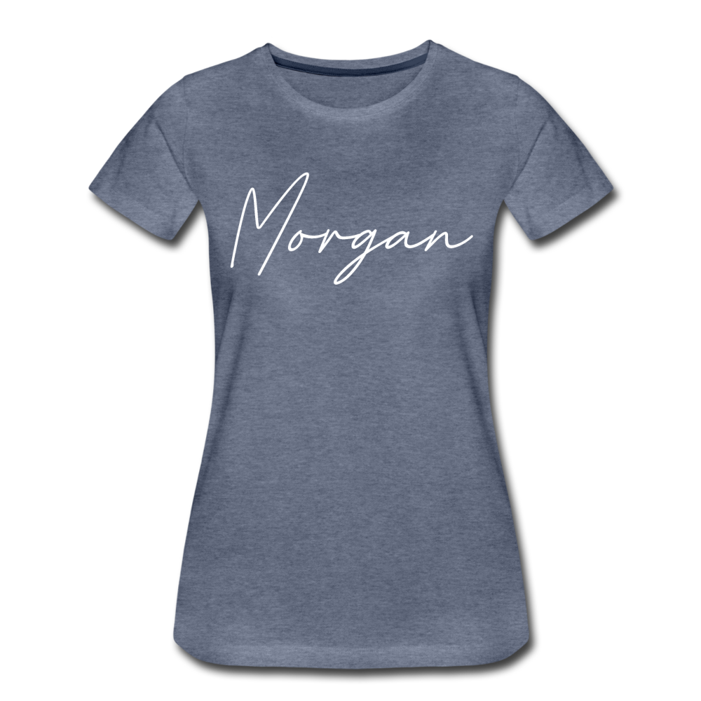 Morgan County Cursive Women's T-Shirt - heather blue