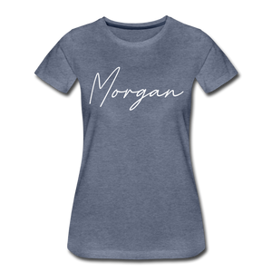 Morgan County Cursive Women's T-Shirt - heather blue