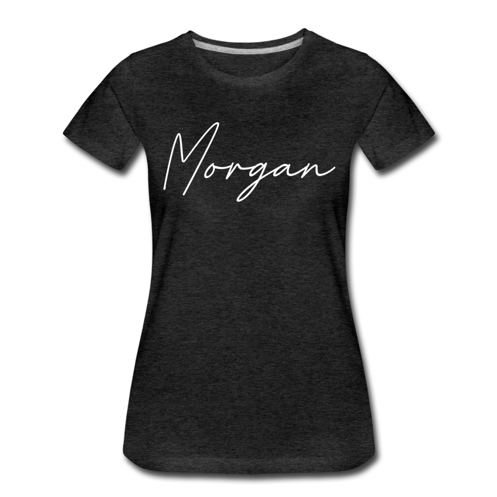 Morgan County Cursive Women's T-Shirt - charcoal gray