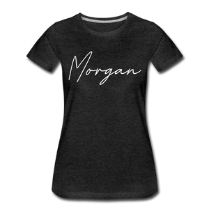 Morgan County Cursive Women's T-Shirt - charcoal gray