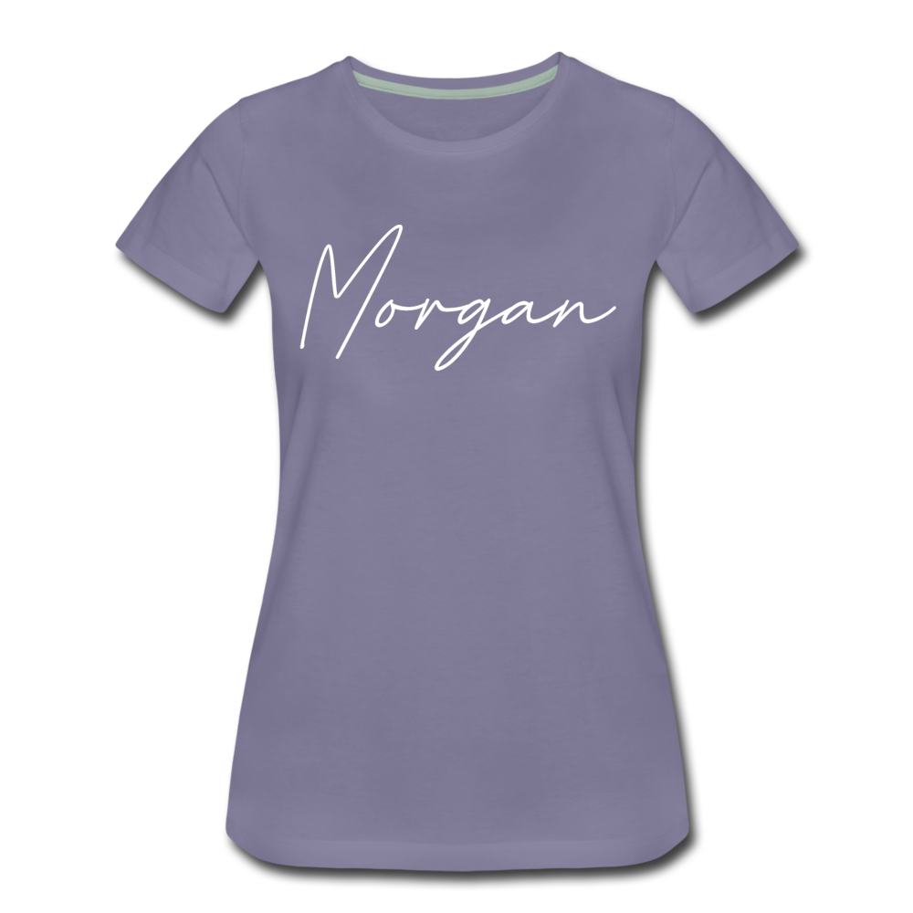 Morgan County Cursive Women's T-Shirt - washed violet