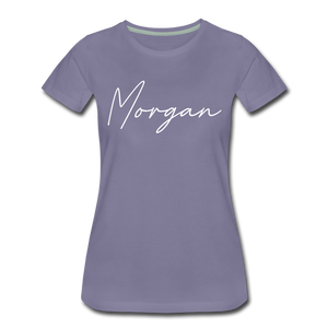 Morgan County Cursive Women's T-Shirt - washed violet