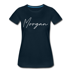 Morgan County Cursive Women's T-Shirt - deep navy