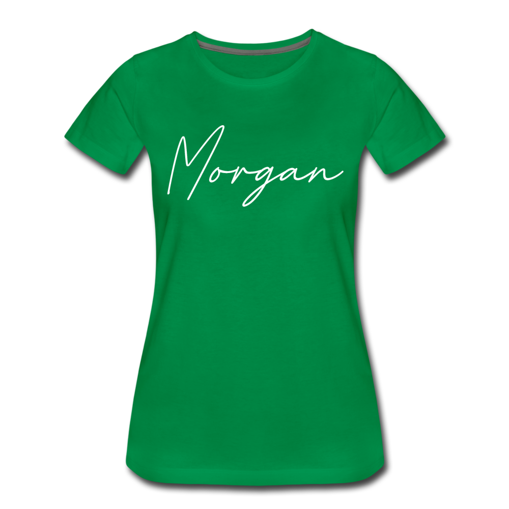 Morgan County Cursive Women's T-Shirt - kelly green