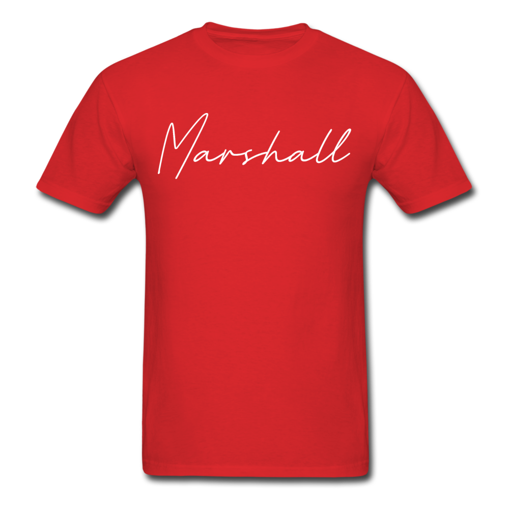 Marshall County Cursive T-Shirt - red