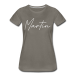 Martin County Cursive Women's T-Shirt - asphalt gray