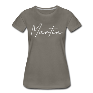 Martin County Cursive Women's T-Shirt - asphalt gray