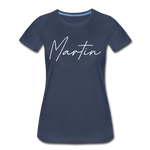 Martin County Cursive Women's T-Shirt - navy