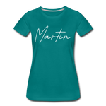 Martin County Cursive Women's T-Shirt - teal