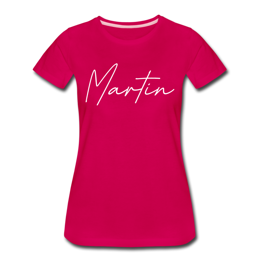 Martin County Cursive Women's T-Shirt - dark pink