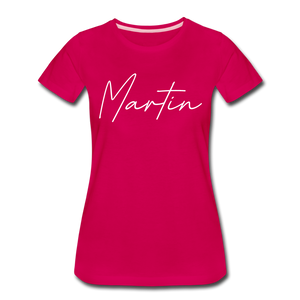 Martin County Cursive Women's T-Shirt - dark pink