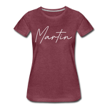 Martin County Cursive Women's T-Shirt - heather burgundy