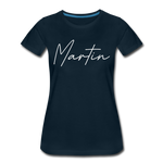 Martin County Cursive Women's T-Shirt - deep navy