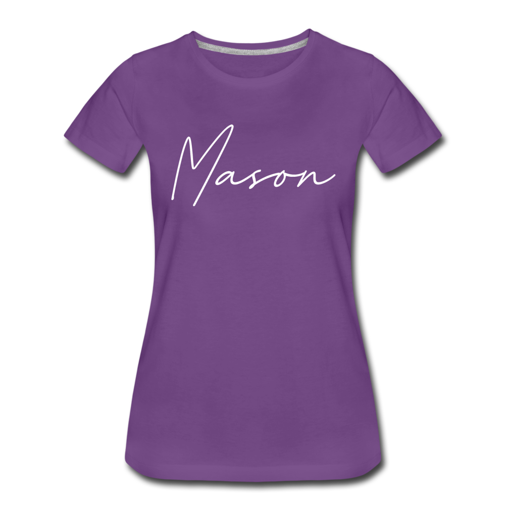 Mason County Cursive Women's T-Shirt - purple