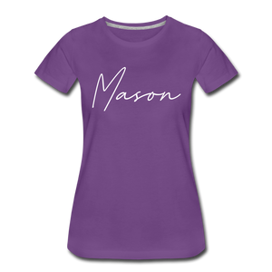 Mason County Cursive Women's T-Shirt - purple
