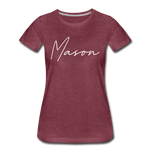 Mason County Cursive Women's T-Shirt - heather burgundy