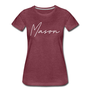 Mason County Cursive Women's T-Shirt - heather burgundy