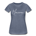 Mason County Cursive Women's T-Shirt - heather blue