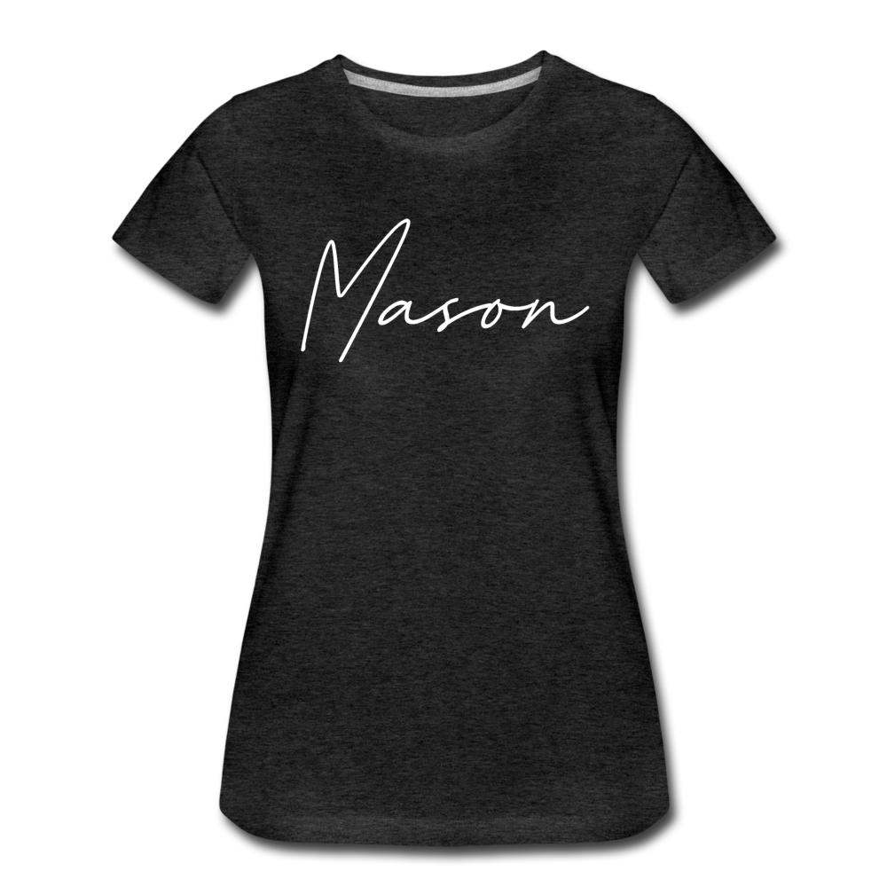 Mason County Cursive Women's T-Shirt - charcoal gray