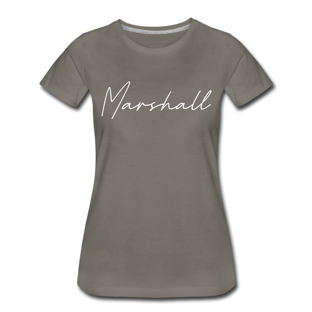 Marshall County Cursive Women's T-Shirt - asphalt gray