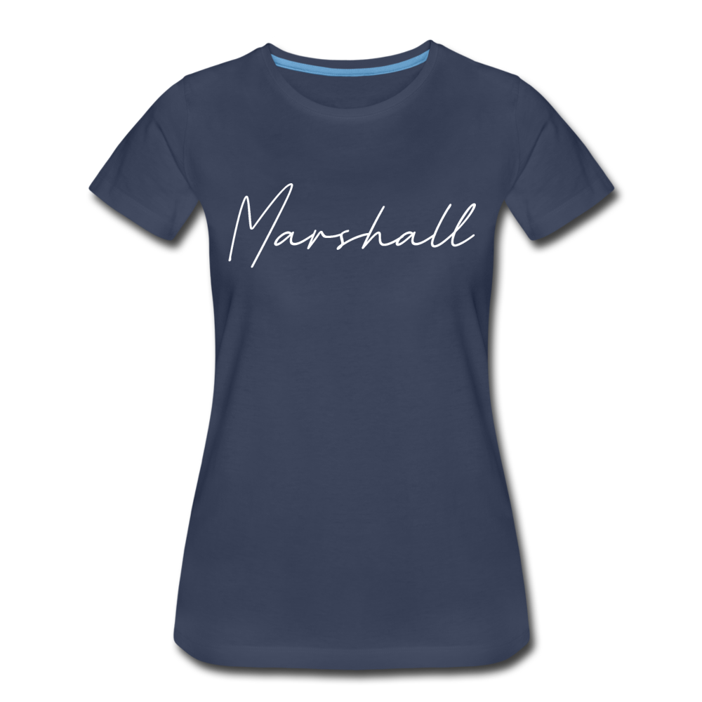 Marshall County Cursive Women's T-Shirt - navy