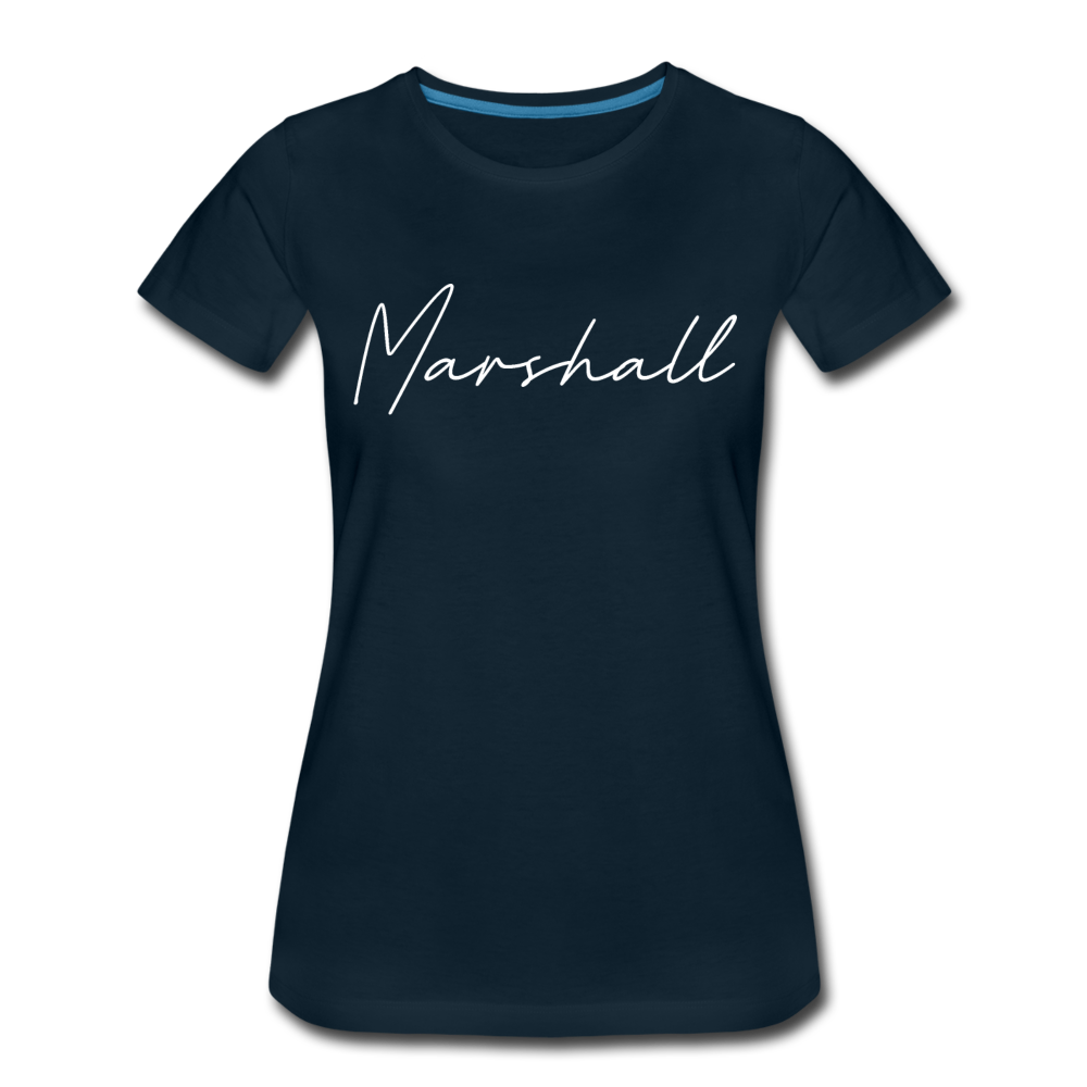 Marshall County Cursive Women's T-Shirt - deep navy