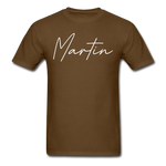 Martin County Cursive T-Shirt - brown