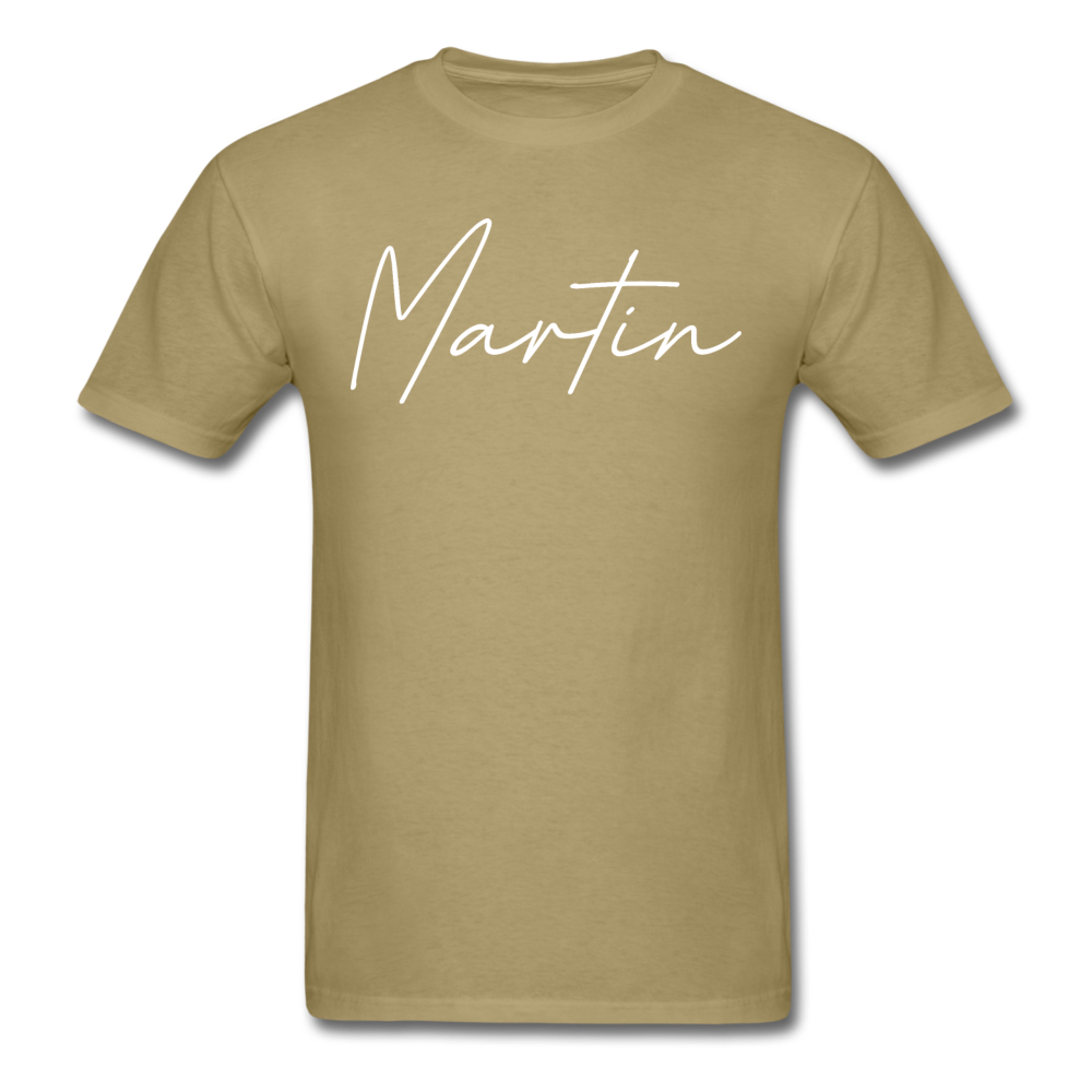 Martin County Cursive T-Shirt - khaki