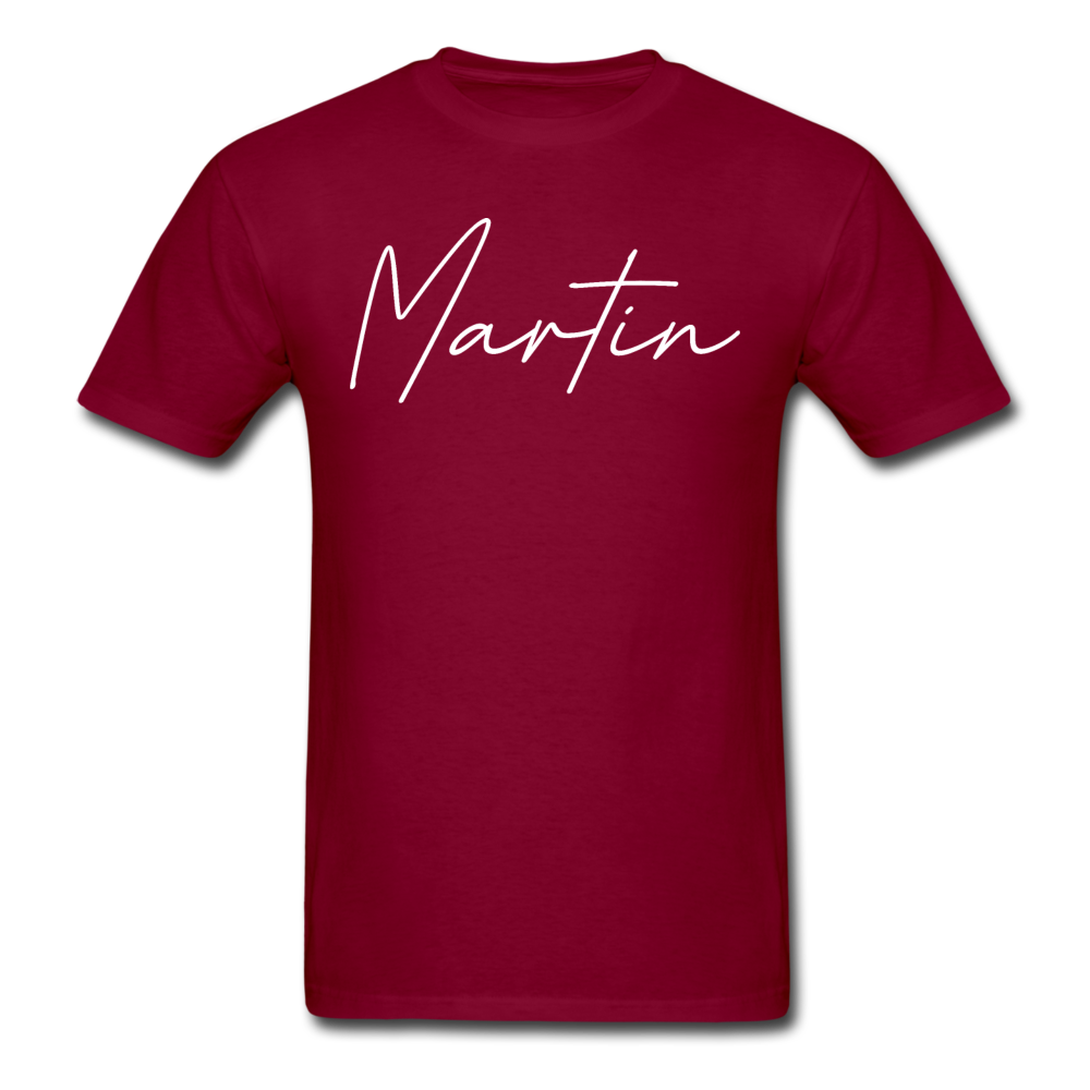 Martin County Cursive T-Shirt - burgundy