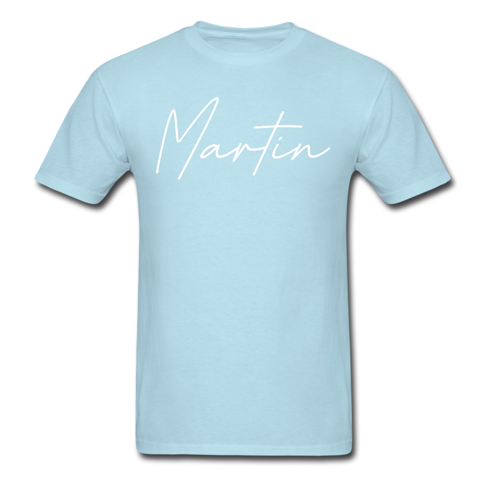 Martin County Cursive T-Shirt - powder blue