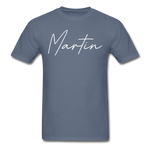 Martin County Cursive T-Shirt - denim